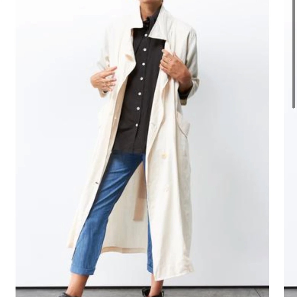 NWT Olympia Etal linen trench coat